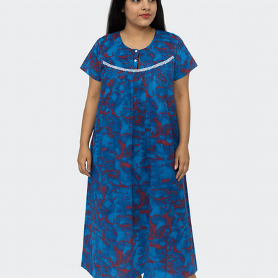 Azure Comfort Floral Nightdress
