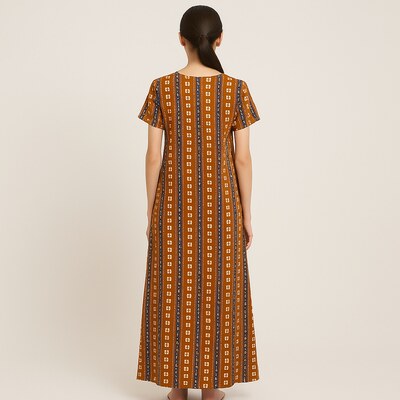 Rust Stripe Cotton Nighty